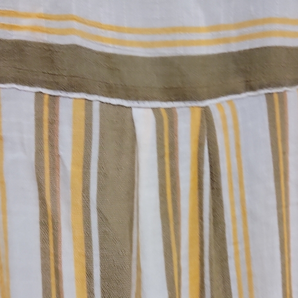 Striped Button-Down Shirt in Olive and Cream - Picture 13 of 16